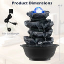 Tabletop Water Fountain with Rolling Crystal Ball and Color-Changing LED Light by DirectDeals