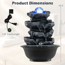 Tabletop Water Fountain with Rolling Crystal Ball and Color-Changing LED Light by LJGDeals