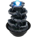 Tabletop Water Fountain with Rolling Crystal Ball and Color-Changing LED Light by LJGDeals