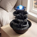 Tabletop Water Fountain with Rolling Crystal Ball and Color-Changing LED Light by LJGDeals