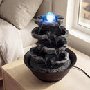 Tabletop Water Fountain with Rolling Crystal Ball and Color-Changing LED Light by LJGDeals