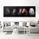 A Family Of Horses Canvas Wall Art