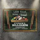 Less Talk More Chalk Billiards Sign II