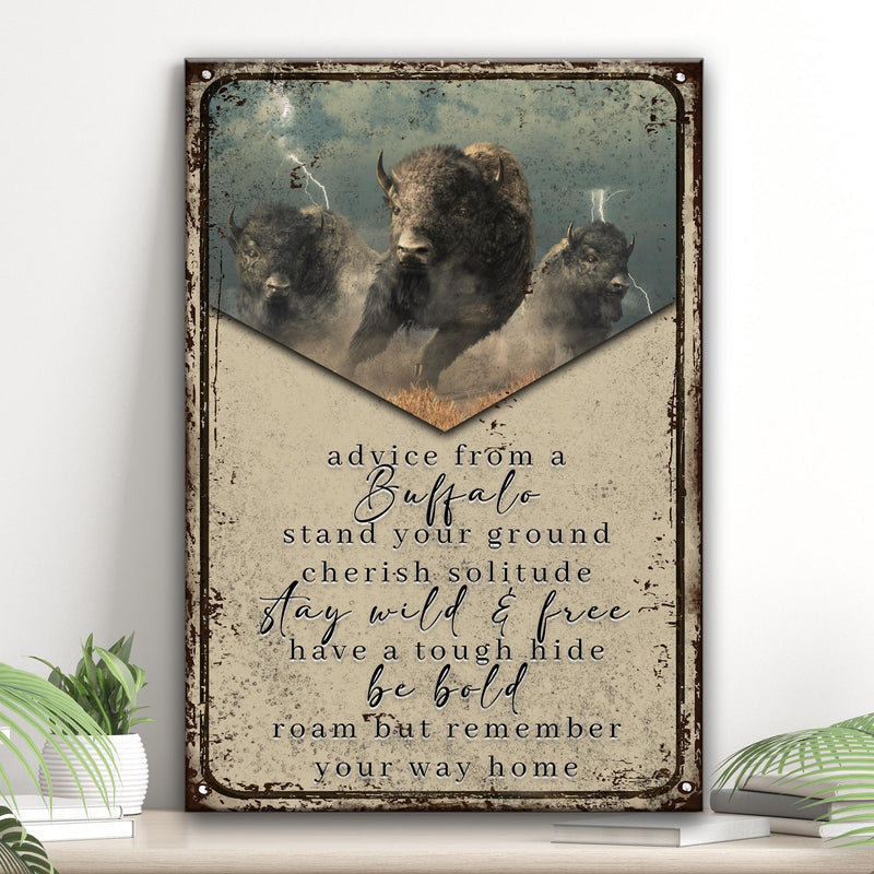 Advice From A Buffalo Sign