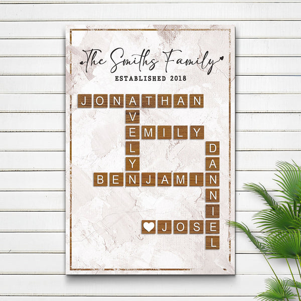Scrabble Family Names Sign, photo 2 of 6