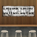 Lower Level Theater Sports Games Basement Bar Sign