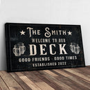 Good Friends Good Times Welcome To Our Deck Sign