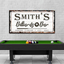 Billiards And Bar Sign