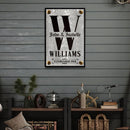 Family Name Portrait Monogram Sign III