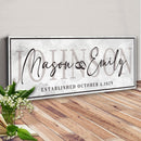 Last Name Wedding Gift Sign