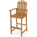 Tall Adirondack Chair with Armrests and Footrest for Deck by LJGDeals