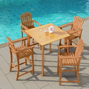 Tall Adirondack Chair with Armrests and Footrest for Deck by LJGDeals