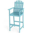 Tall Adirondack Chair with Armrests and Footrest for Deck by LJGDeals