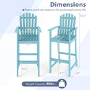 Tall Adirondack Chair with Armrests and Footrest for Deck by LJGDeals