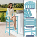 Tall Adirondack Chair with Armrests and Footrest for Deck by LJGDeals