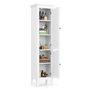 Tall Bathroom Floor Cabinet with Shutter Doors and Adjustable Shelf by LJGDeals