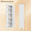 Tall Bathroom Floor Cabinet with Shutter Doors and Adjustable Shelf by LJGDeals