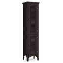 Tall Bathroom Floor Cabinet with Shutter Doors and Adjustable Shelf by DirectDeals