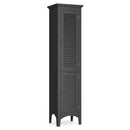Tall Bathroom Floor Cabinet with Shutter Doors and Adjustable Shelf by LJGDeals