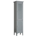Tall Bathroom Floor Cabinet with Shutter Doors and Adjustable Shelf by LJGDeals