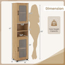 Tall Bathroom Storage Cabinet 67 Inches Freestanding Storage Organizer by LJGDeals