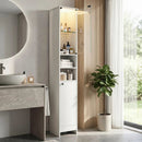 Tall Bathroom Storage Cabinet with LED Lights and Adjustable Shelves by LJGDeals