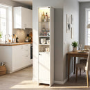 Tall Bathroom Storage Cabinet with LED Lights and Adjustable Shelves by DirectDeals