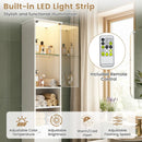Tall Bathroom Storage Cabinet with LED Lights and Adjustable Shelves by LJGDeals