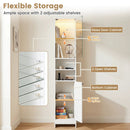 Tall Bathroom Storage Cabinet with LED Lights and Adjustable Shelves by LJGDeals
