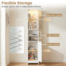 Tall Bathroom Storage Cabinet with LED Lights and Adjustable Shelves by DirectDeals
