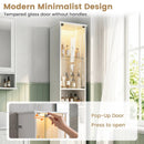 Tall Bathroom Storage Cabinet with LED Lights and Adjustable Shelves by LJGDeals