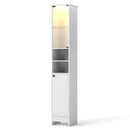 Tall Bathroom Storage Cabinet with LED Lights and Adjustable Shelves by LJGDeals