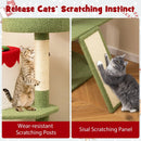 61 Inches Cute Christmas Cat Tree with Sisal Scratching Posts and 2 Condos-Green by LJGDeals