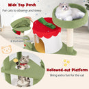 61 Inches Cute Christmas Cat Tree with Sisal Scratching Posts and 2 Condos-Green by LJGDeals