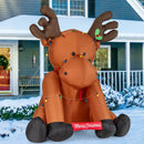 8.5 Feet Tall Christmas Inflatable Reindeer with 24 LED String Lights by LJGDeals