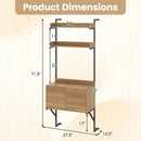 Tall Ladder Shelf with Storage Cabinet Narrow Wall Mounted Ladder Bookcase by DirectDeals