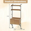 Tall Ladder Shelf with Storage Cabinet Narrow Wall Mounted Ladder Bookcase by LJGDeals