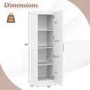 Tall Storage Cabinet with 4 Storage Shelves for Bathroom Living Room by LJGDeals
