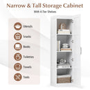 Tall Storage Cabinet with 4 Storage Shelves for Bathroom Living Room by DirectDeals