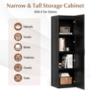 Tall Storage Cabinet with 4 Storage Shelves for Bathroom Living Room by DirectDeals