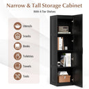 Tall Storage Cabinet with 4 Storage Shelves for Bathroom Living Room by LJGDeals