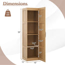 Tall Storage Cabinet with 4 Storage Shelves for Bathroom Living Room by LJGDeals