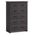 Tall Storage Dresser with 5 Pull-out Drawers for Bedroom Living Room by LJGDeals