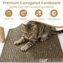 Tall Wood Cat Tower with 2 Corrugated Cardboard-White by LJGDeals
