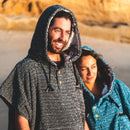 Blanket Hoodie | Indigo Surf Poncho | 100% Cotton Wearable Blanket Robe | As Seen on Netflix's Beef Season 2 by West Path