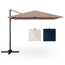 9.5 Feet Square Patio Cantilever Umbrella with 360° Rotation by LJGDeals