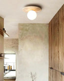 Tanner Disc Travertine Ceiling Light
