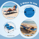 Tanning Chair with Face Arm Holes Portable Sunbathing Chair