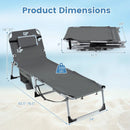 Tanning Chair with Face Arm Holes Portable Sunbathing Chair by LJGDeals