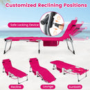 Tanning Chair with Face Arm Holes Portable Sunbathing Chair